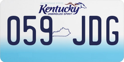 KY license plate 059JDG