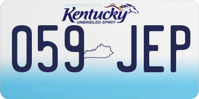 KY license plate 059JEP