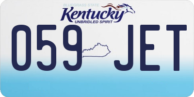 KY license plate 059JET