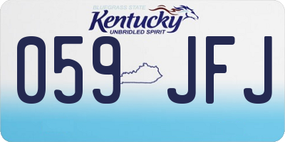 KY license plate 059JFJ