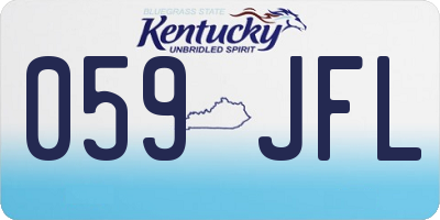 KY license plate 059JFL