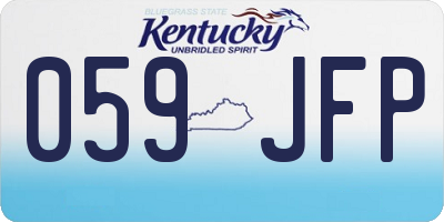 KY license plate 059JFP