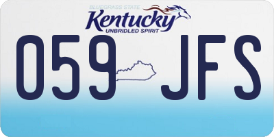 KY license plate 059JFS