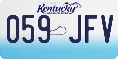 KY license plate 059JFV