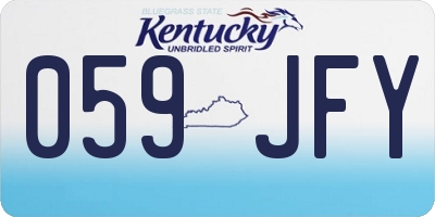 KY license plate 059JFY