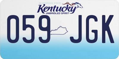 KY license plate 059JGK