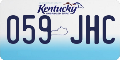 KY license plate 059JHC