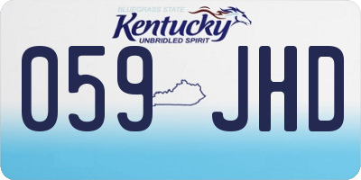 KY license plate 059JHD