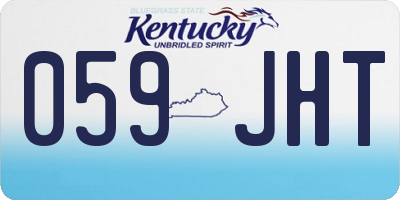 KY license plate 059JHT