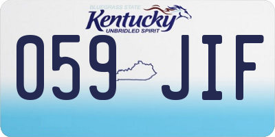 KY license plate 059JIF