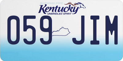 KY license plate 059JIM