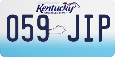 KY license plate 059JIP