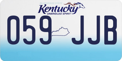 KY license plate 059JJB