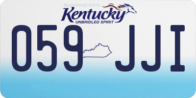 KY license plate 059JJI