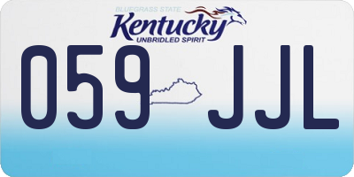 KY license plate 059JJL