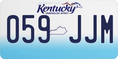 KY license plate 059JJM