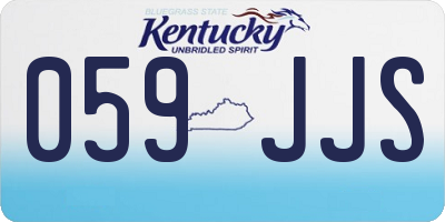 KY license plate 059JJS