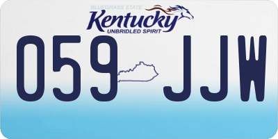 KY license plate 059JJW