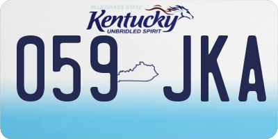 KY license plate 059JKA