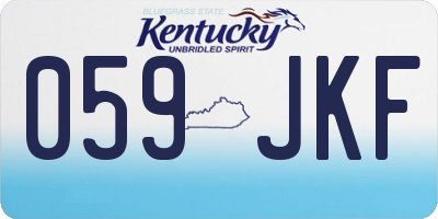 KY license plate 059JKF
