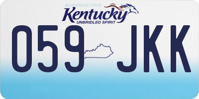 KY license plate 059JKK