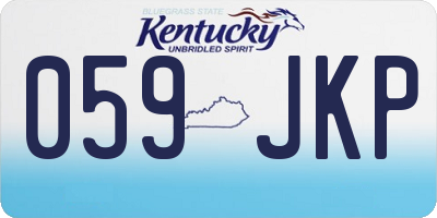 KY license plate 059JKP