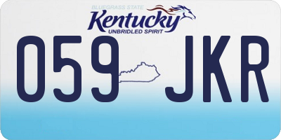 KY license plate 059JKR
