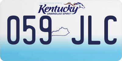 KY license plate 059JLC