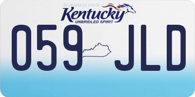 KY license plate 059JLD