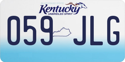 KY license plate 059JLG