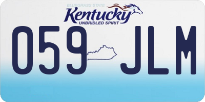 KY license plate 059JLM