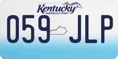 KY license plate 059JLP