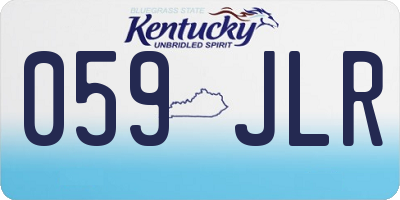 KY license plate 059JLR