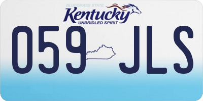 KY license plate 059JLS