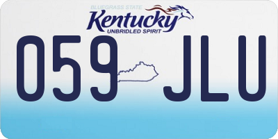 KY license plate 059JLU