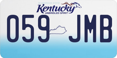KY license plate 059JMB