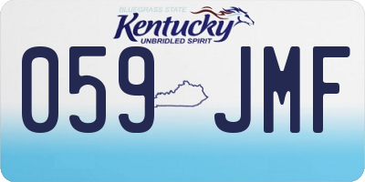 KY license plate 059JMF
