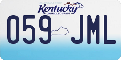 KY license plate 059JML
