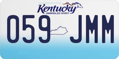 KY license plate 059JMM