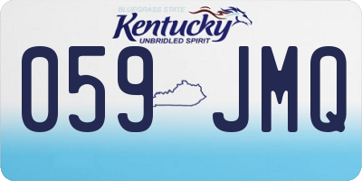 KY license plate 059JMQ