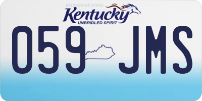 KY license plate 059JMS