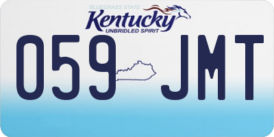 KY license plate 059JMT