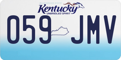 KY license plate 059JMV