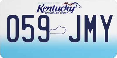 KY license plate 059JMY