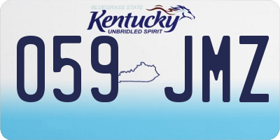 KY license plate 059JMZ