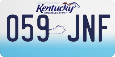 KY license plate 059JNF