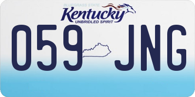 KY license plate 059JNG