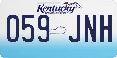 KY license plate 059JNH