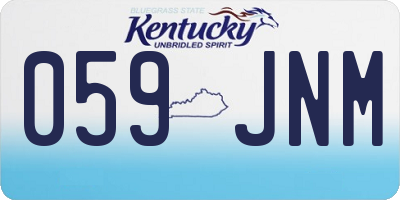 KY license plate 059JNM