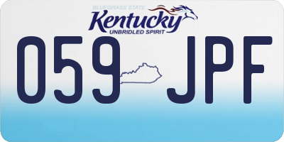 KY license plate 059JPF